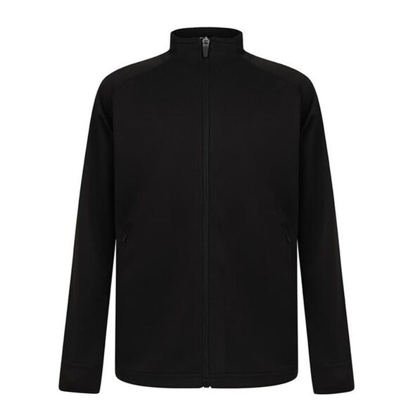 Finden & Hales Childrens/Kids Track Top / Black/Gunmetal Gray